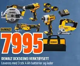 Obs Bygg DEWALT DCK503M3 VERKTØYSETT tilbud