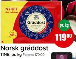 Spar Norsk gräddost tilbud