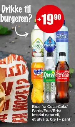 Spar Brus fra Coca-Cola/ Farris/Frus/Bris/ Imsdal naturell tilbud