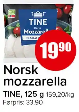 Spar Norsk mozzarella tilbud