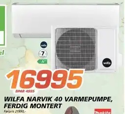 Coop Byggmix WILFA NARVIK 40 VARMEPUMPE, FERDIG MONTERT tilbud
