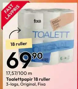 Gigaboks Toalettpapir 18 ruller tilbud