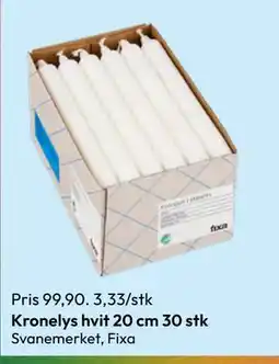 Gigaboks Kronelys hvit 20 cm 30 stk tilbud