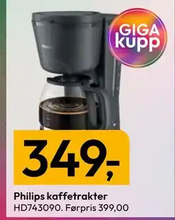 Gigaboks Philips kaffetrakter tilbud