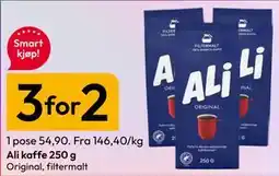 Gigaboks Ali kaffe 250 g tilbud