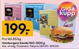 Gigaboks Hamburgere Kanda 960-1200 g tilbud