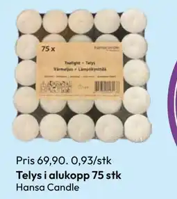 Gigaboks Telys i alukopp 75 stk tilbud