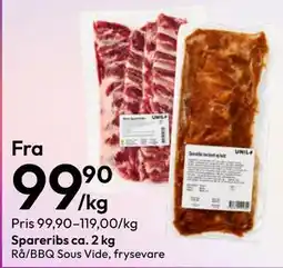 Gigaboks Spareribs ca. 2 kg tilbud