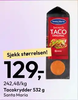 Gigaboks Tacokrydder 532 g tilbud
