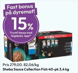 Gigaboks Sheba Sauce Collection Fish 40-pk 3,4 kg tilbud