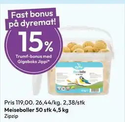 Gigaboks Meiseboller 50 stk 4,5 kg tilbud