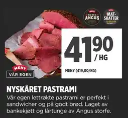 Meny NYSKÅRET PASTRAMI tilbud