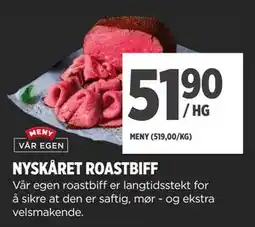 Meny NYSKÅRET ROASTBIFF tilbud