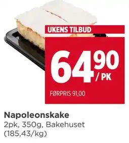 Meny Napoleonskake tilbud