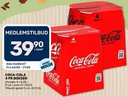 Matkroken COCA-COLA 4 PK BOKSER, Medlemspris tilbud