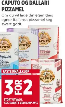 Meny CAPUTO OG DALLARI PIZZAMEL tilbud