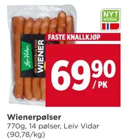 Meny Wienerpølser tilbud