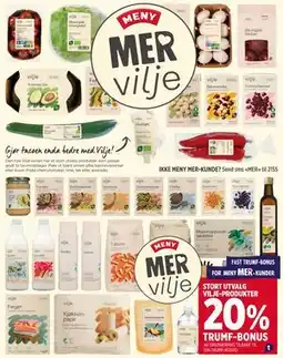 Meny STORT UTVALG VILJE-PRODUKTER tilbud