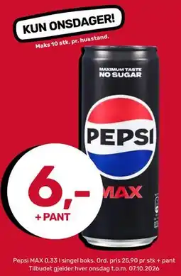Matkroken Pepsi MAX tilbud