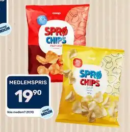Coop Marked Coop Sprø chips tilbud