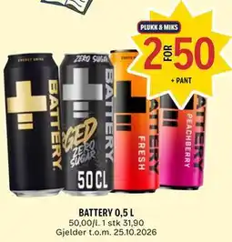 Coop Prix BATTERY 0,5 L tilbud
