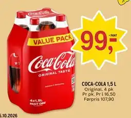 Coop Prix COCA-COLA 1,5 L tilbud