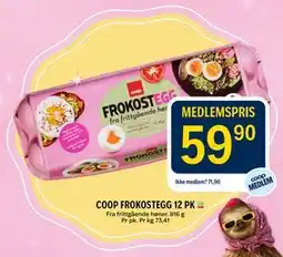 Coop Prix COOP FROKOSTEGG 12 PK tilbud