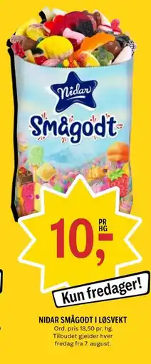 Coop Prix NIDAR SMÅGODT I LØSVEKT tilbud