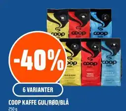Coop Obs COOP KAFFE GUL/RØD/BLÅ tilbud