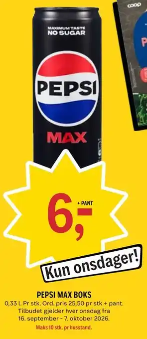 PEPSI MAX BOKS