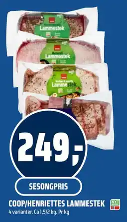 Coop Obs COOP/HENRIETTES LAMMESTEK tilbud