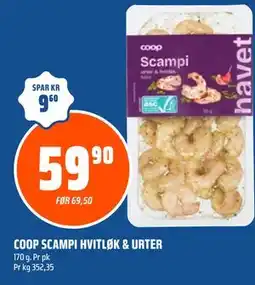 Coop Obs COOP SCAMPI HVITLØK & URTER tilbud