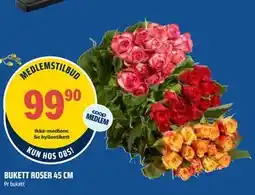 Coop Obs BUKETT ROSER 45 CM, Medlemspris tilbud