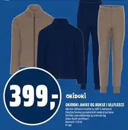 Coop Obs OKIDOKI JAKKE OG BUKSE I ULLFLEECE tilbud
