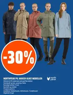 Coop Obs NORTHPEAK PU JAKKER ULIKE MODELLER tilbud