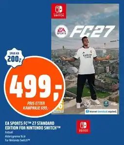 Coop Obs EA SPORTS FC 27 STANDARD EDITION FOR NINTENDO SWITCH tilbud