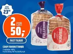 Coop Obs COOP FAVORITTBRØD tilbud