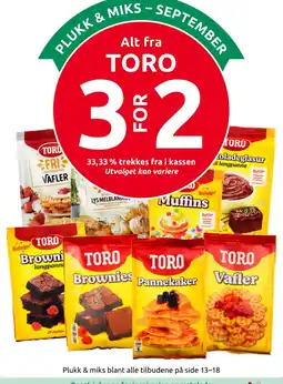 Joker Toro brownies pannekaker vafler muffins tilbud