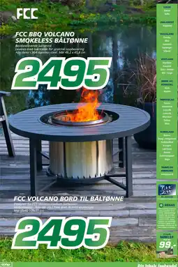 Coop Byggmix Fcc bbq volcano smokeless båltønne tilbud