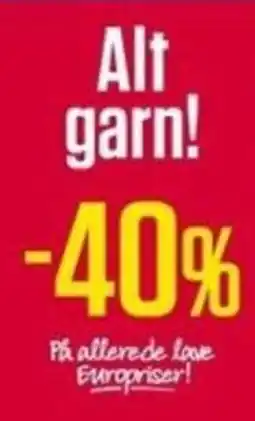 Europris Alt garn! tilbud