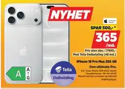 POWER iPhone 18 Pro Max 256 GB tilbud