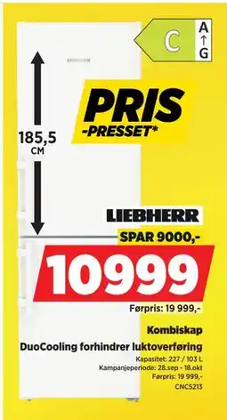 POWER LIEBHERR Kombiskap tilbud