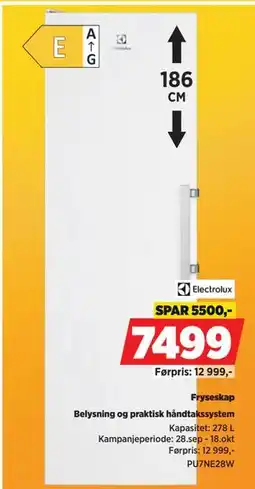 POWER Electrolux Fryseskap tilbud