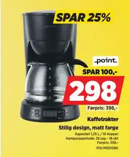 POWER Kaffetrakter tilbud