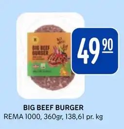 Rema 1000 BIG BEEF BURGER tilbud