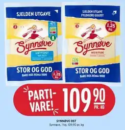 Rema 1000 SYNNØVE OST tilbud