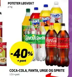 Bunnpris COCA-COLA, FANTA, URGE OG SPRITE tilbud