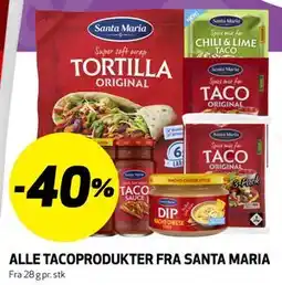 Bunnpris ALLE TACOPRODUKTER FRA SANTA MARIA tilbud