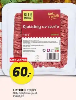 Bunnpris KJØTTDEIG STORFE tilbud