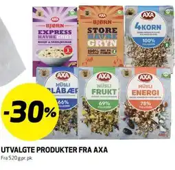 Bunnpris UTVALGTE PRODUKTER FRA AXA tilbud